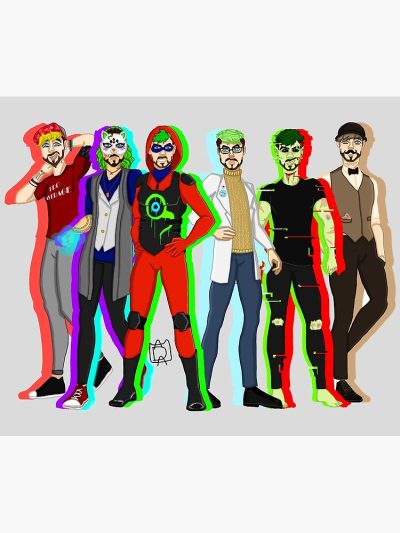 Jacksepticeye Egos - Group Tapestry Official Jacksepticeye Merch