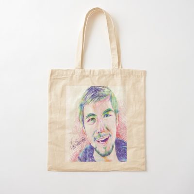 Jacksepticeye Pen Portrait Tote Bag Official Jacksepticeye Merch