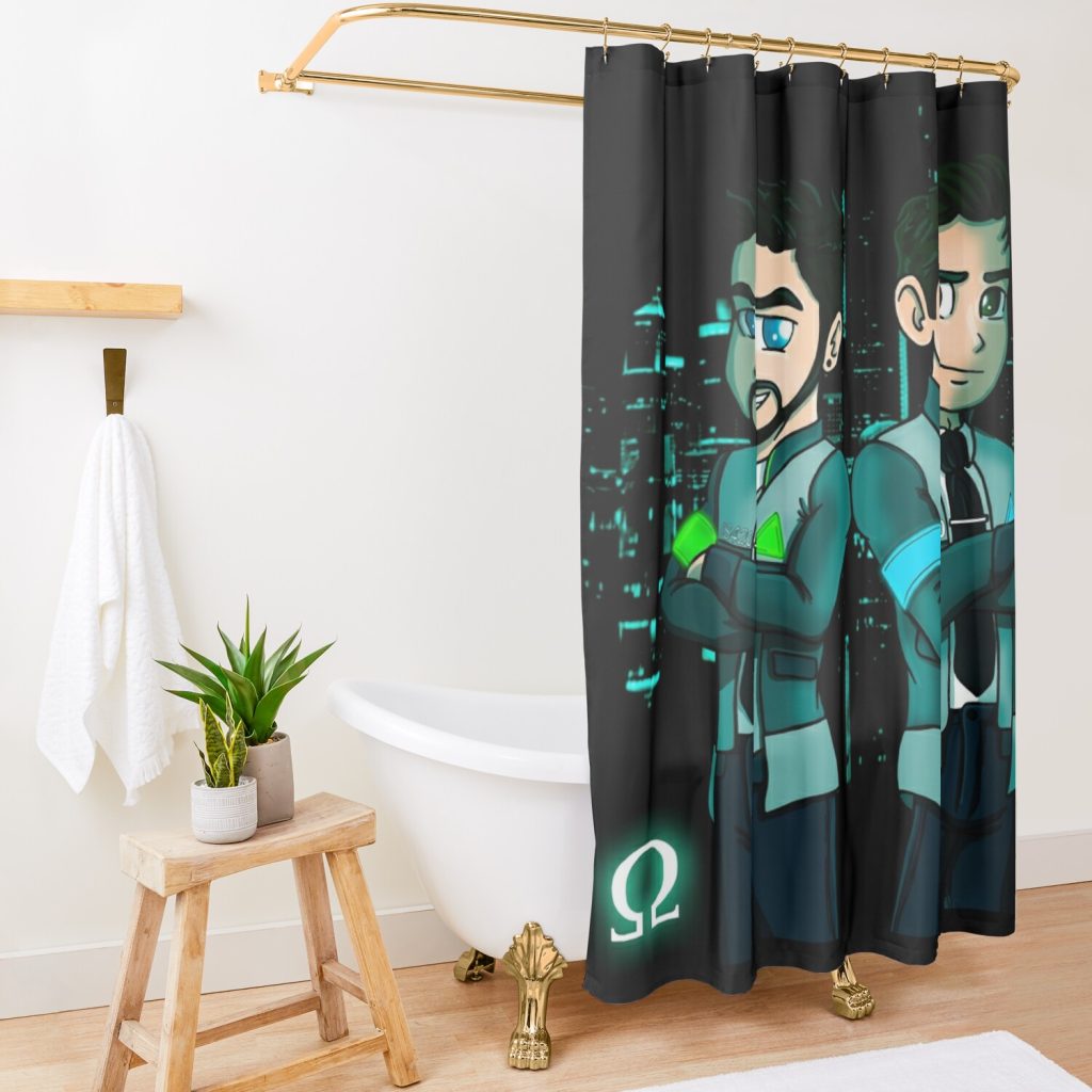 Jacksepticeye Detroit Become Human Shower Curtain Official Jacksepticeye Merch